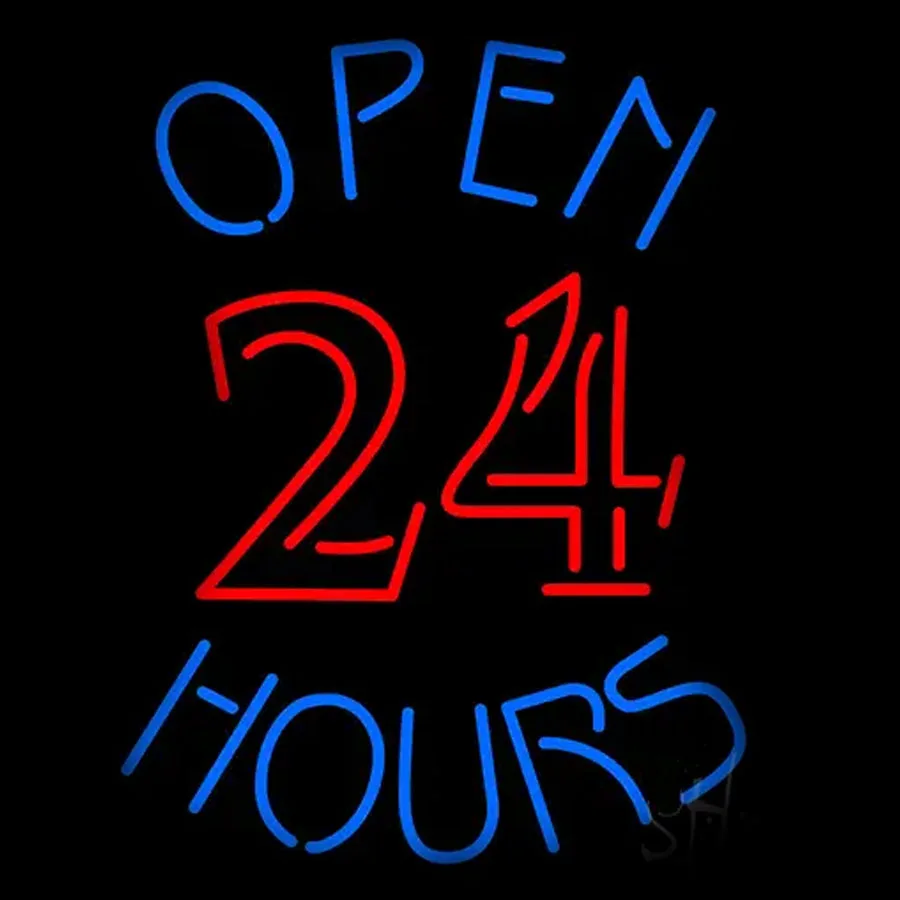 

Red Open 24 Hours Neon Sign 10Kv For Beer Bar Iconic Sign Glass Neon Acrylic Room Decor Aesthetic Neon Light Wall Lamps Man Cave