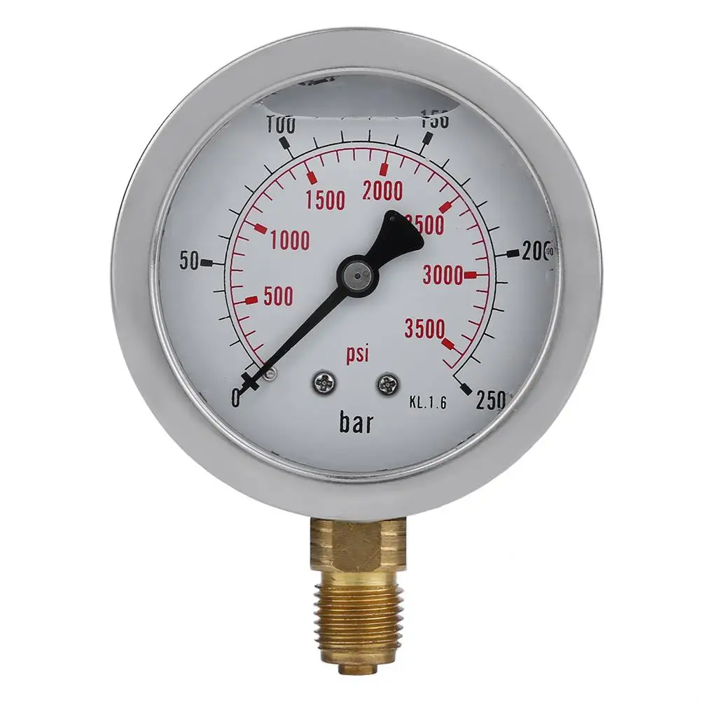 Муфта тестовой точки гидравлического шланга BSP1/4 Манометр от 0 до 250 бар, 3600 фунтов на квадратный дюйм со шлангом длиной 1,5 метра