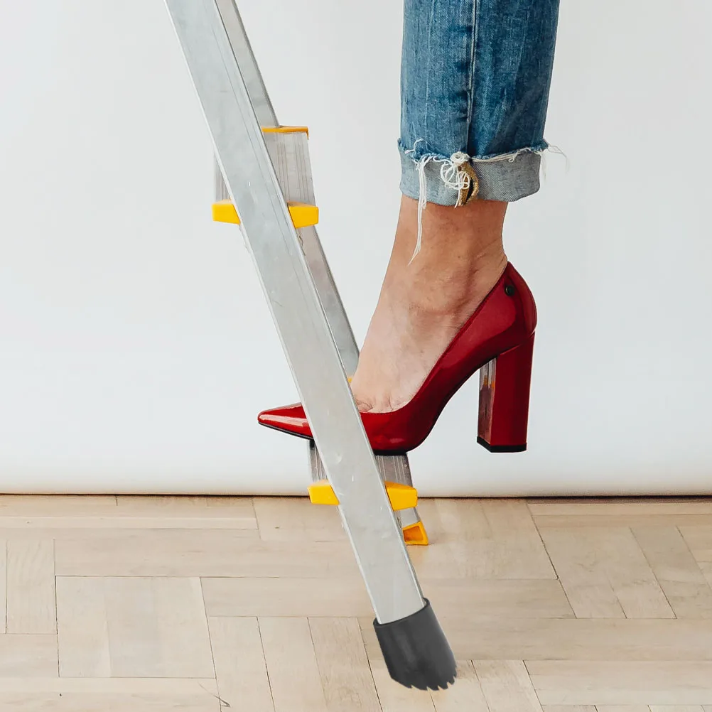 

2Pcs NonSlip Rubber Ladder Feet Covers Durable Foot Protectors Accessory For Wooden Flutes