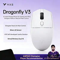 Ratón Inalámbrico para Juegos VXE Dragonfly Serie V3, Recargable y Ligero, ATK VXE V3 PRO PAW3395SE, Ratón Personalizado para Esports y FPS
