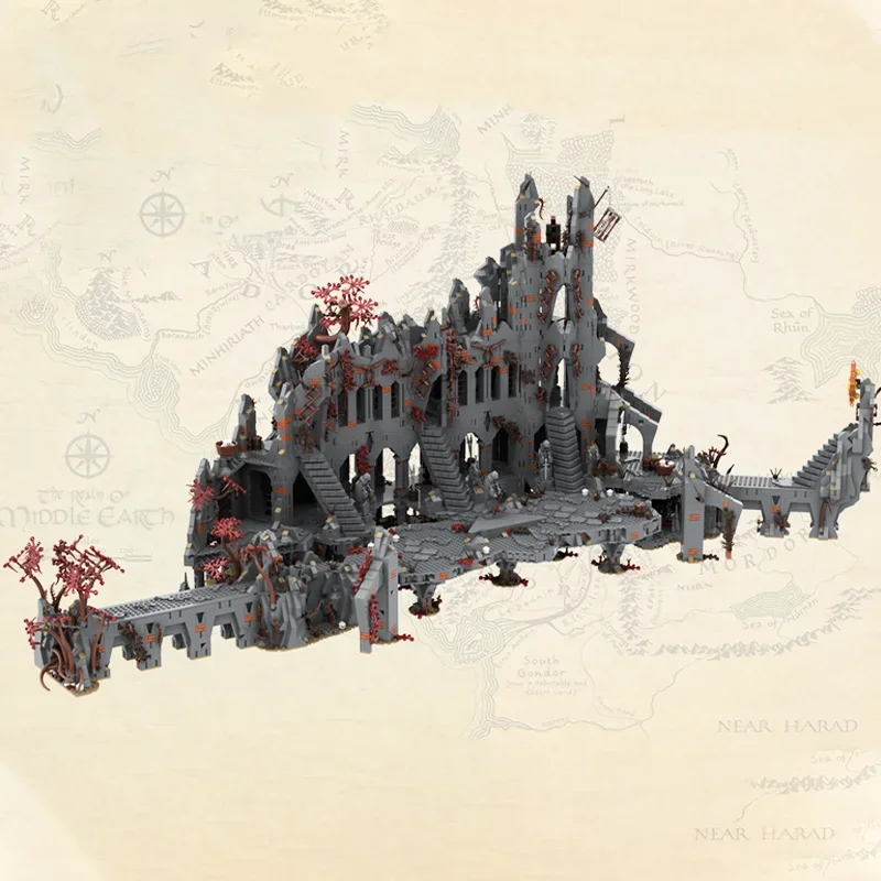 3571PCS Ring of The Rings Dol-Guldur Architecture Model Moc Collector's Edition Building Blocks | Learning & Display Toys Gift
