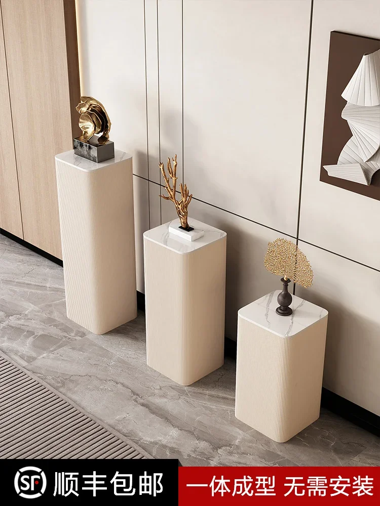 

Light luxury living room flower stand, high-end flower pot stand, display stand, shelf next to TV cabinet, floor-to-ceiling orna