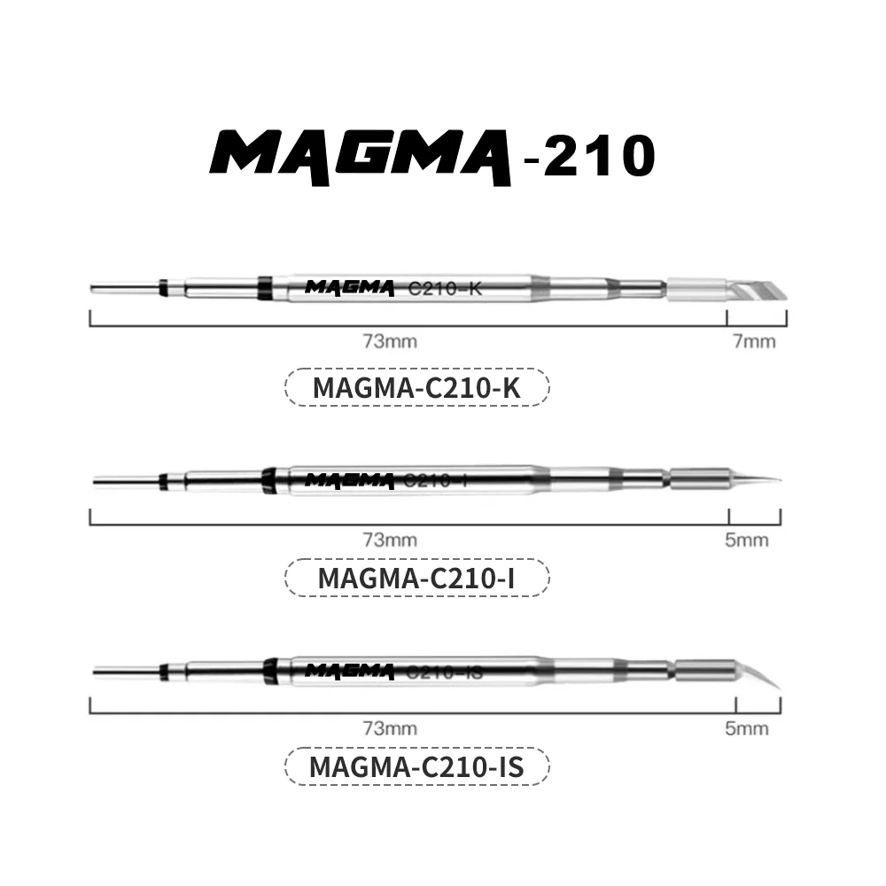 MAGMA C210 C245 C115 Soldering Iron Tips Compatible JBC Sugon Aifen Aixun Soldering Station Heating Core Solder Tips