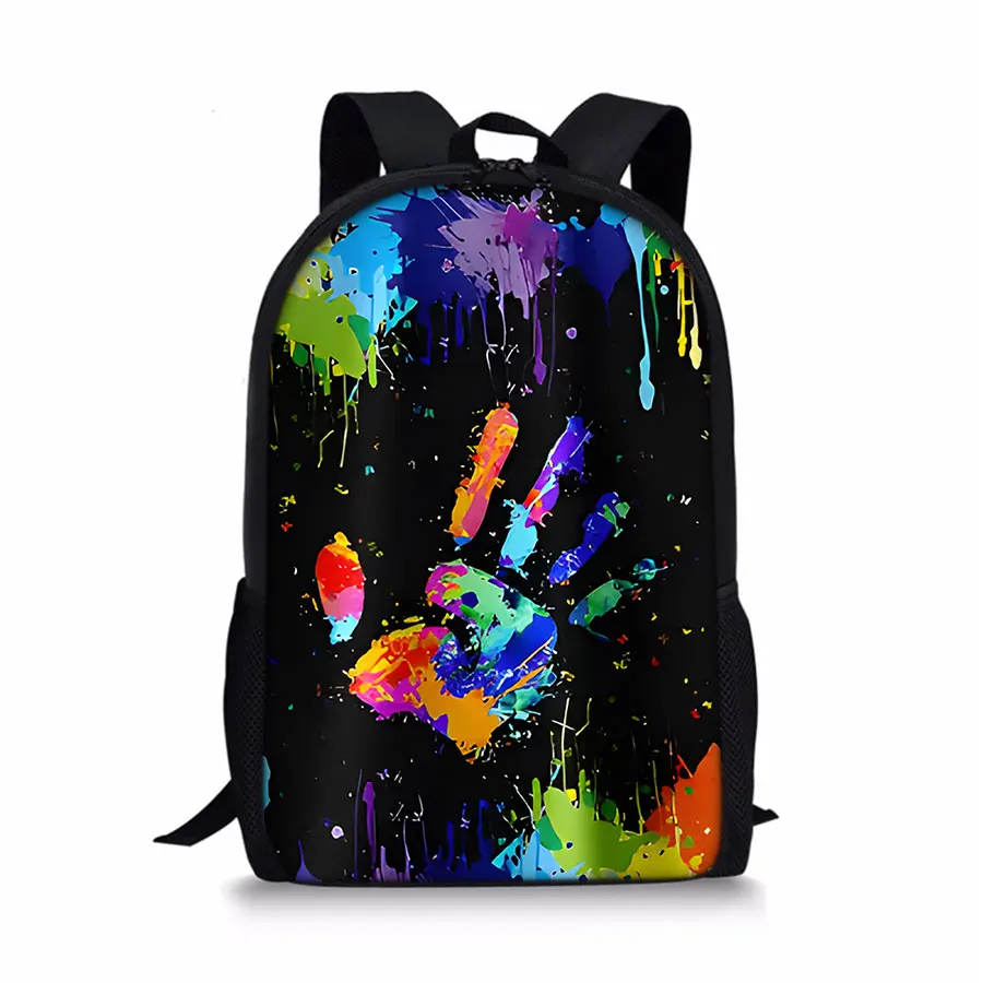 حقيبة ظهر ملونة بنمط راحة اليد بطبقة واحدة للأولاد والبنات أفضل الهدايا حقيبة مدرسية كرتونية ثلاثية الأبعاد لحقائب الأطفال #1