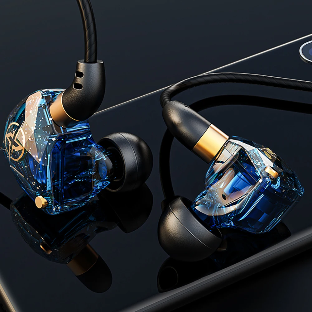 X6 Wired Deep Bass Dynamic In-Ear Earphones With Mic Stereo Ear Monitor Earpiece Headset Noice Cancelling HiFi Stereo Earphones