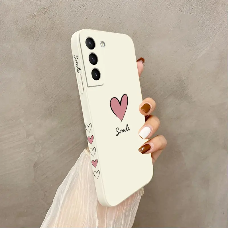 Big Red Heart Phone Case For Samsung Galaxy S23 S22 S21 S20 Ultra Plus FE S10 S9 S10E Note 20 ultra 10 9 Plus Cover