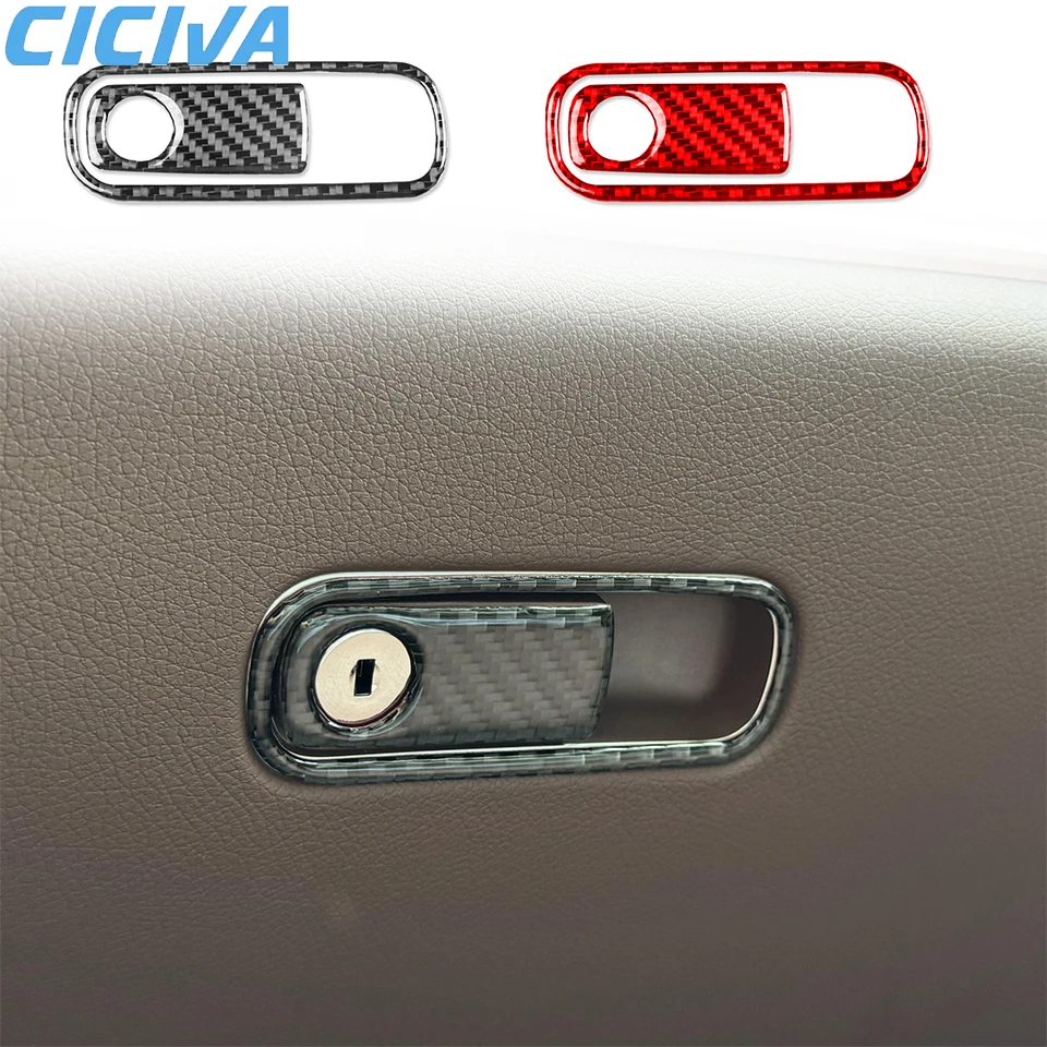 For Mercedes-Benz GLE W167 2019-2024 Glove Box Handle Decoration Trim Soft Carbon Fiber Car Internal Accessories