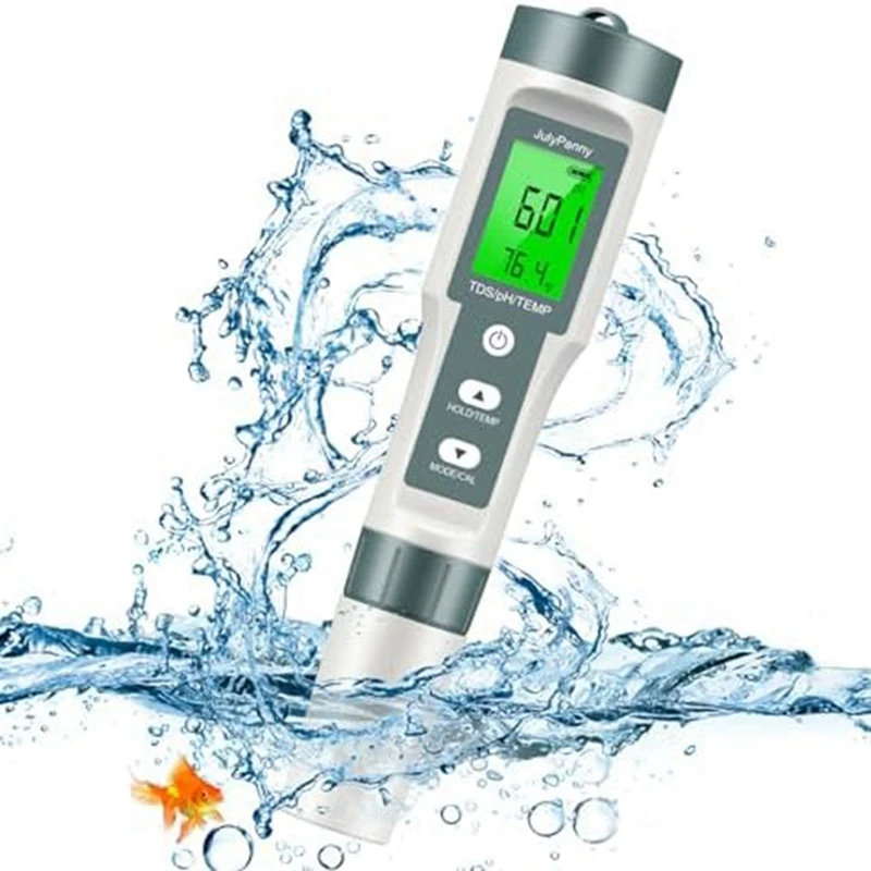 

Измеритель воды TDS/PH/температуры, 1 шт., высокоточный цифровой тестер воды из АБС 0,01 с ATC, PH Tdswater