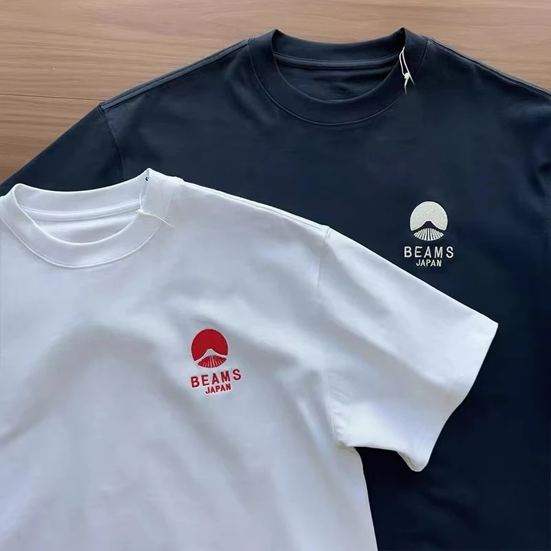 2026 Vintage Oversized Graphic T‑Shirt For Adults Kids Minimal Mountain Emblem Small Logo Art Loose Short Sleeve Street Tee