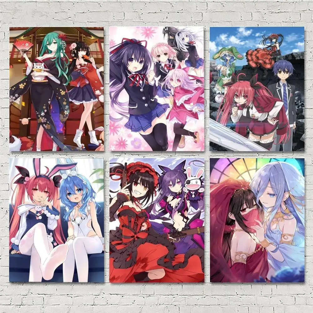 

1 шт. аниме-постер «Date A Live» с HD-печатью, винтажный настенный декор для дома и кабинета