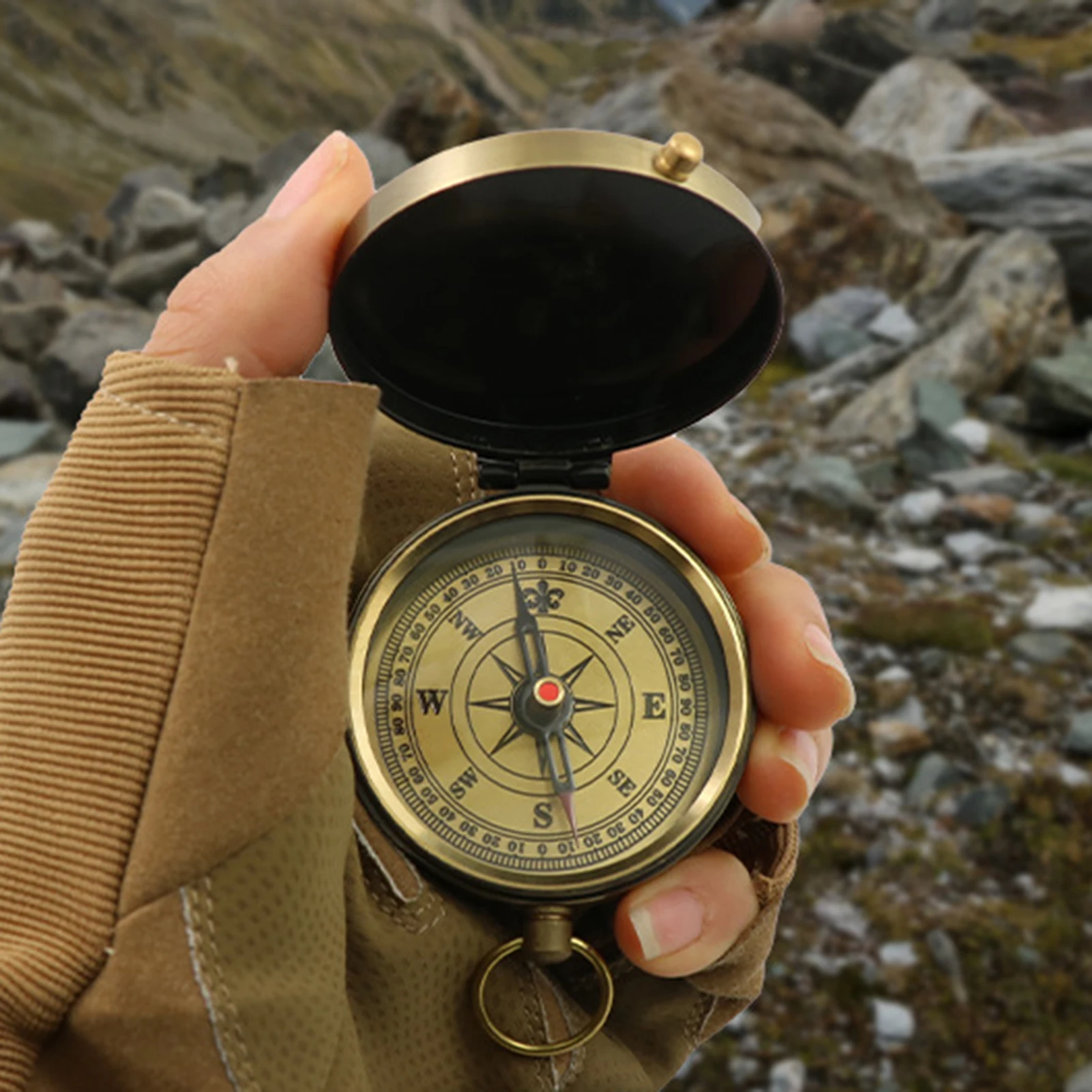Antique Pocket High-precision Navigation Tool for Outdoor Exploration Hiking Camping Trekking Survival Gear Durable