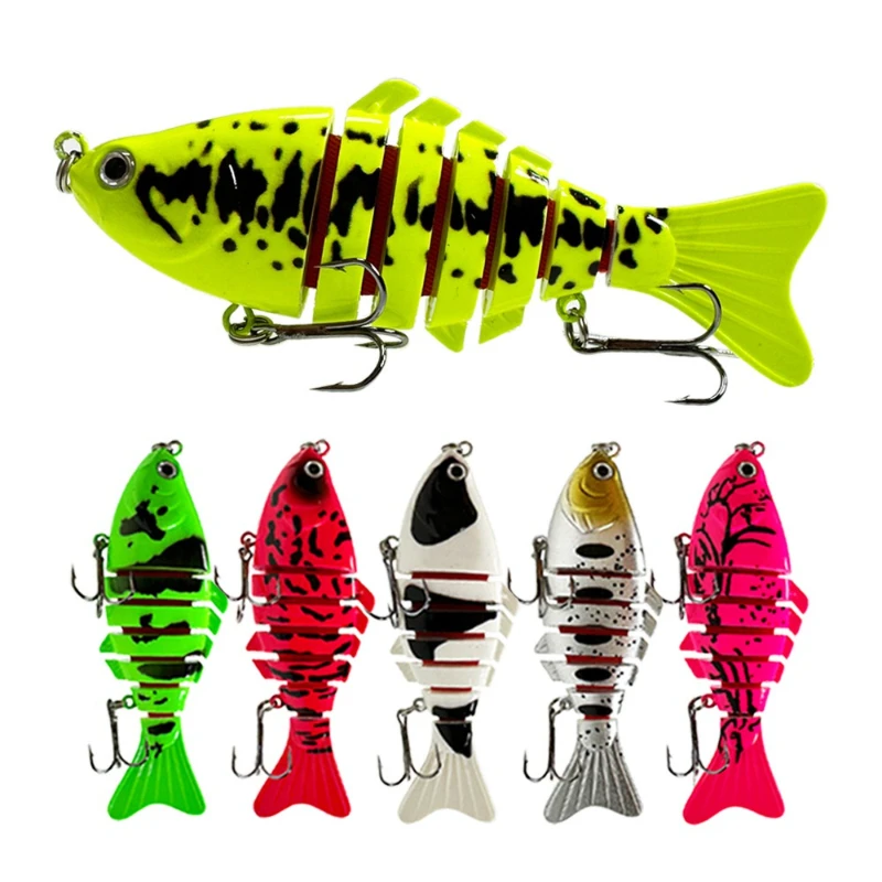 

3pcs Multi Jointed Artificial Fishing Lure Wiggler Swimbait Slow Sinking Hard Plastic Pike Bass Tackle