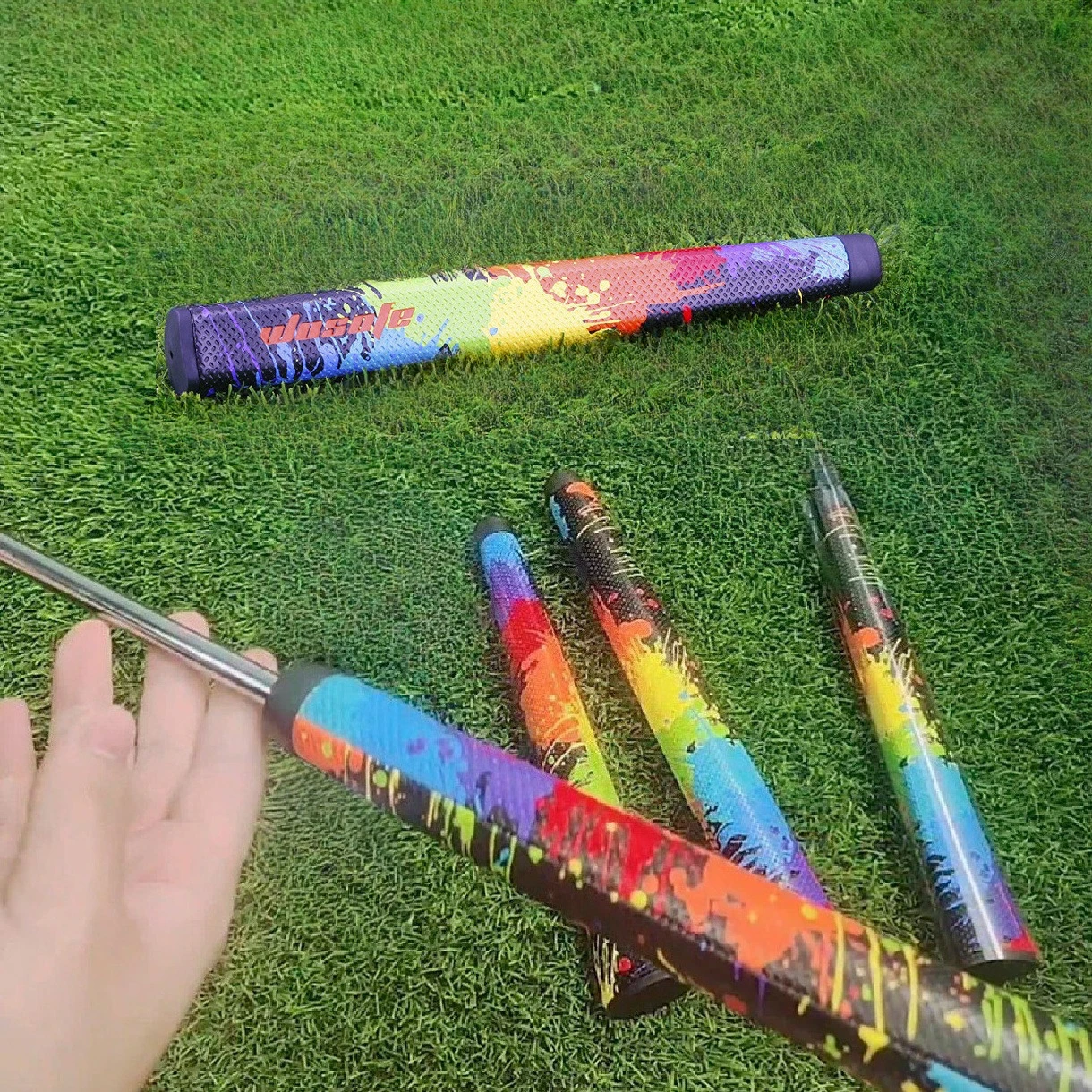 

1 шт., 100 г/60 г, красочные прочные ручки для гольфа, пена из искусственной кожи и ЭВА, противоскользящий конический профиль, удобные ручки для усовершенствованного управления текстурой