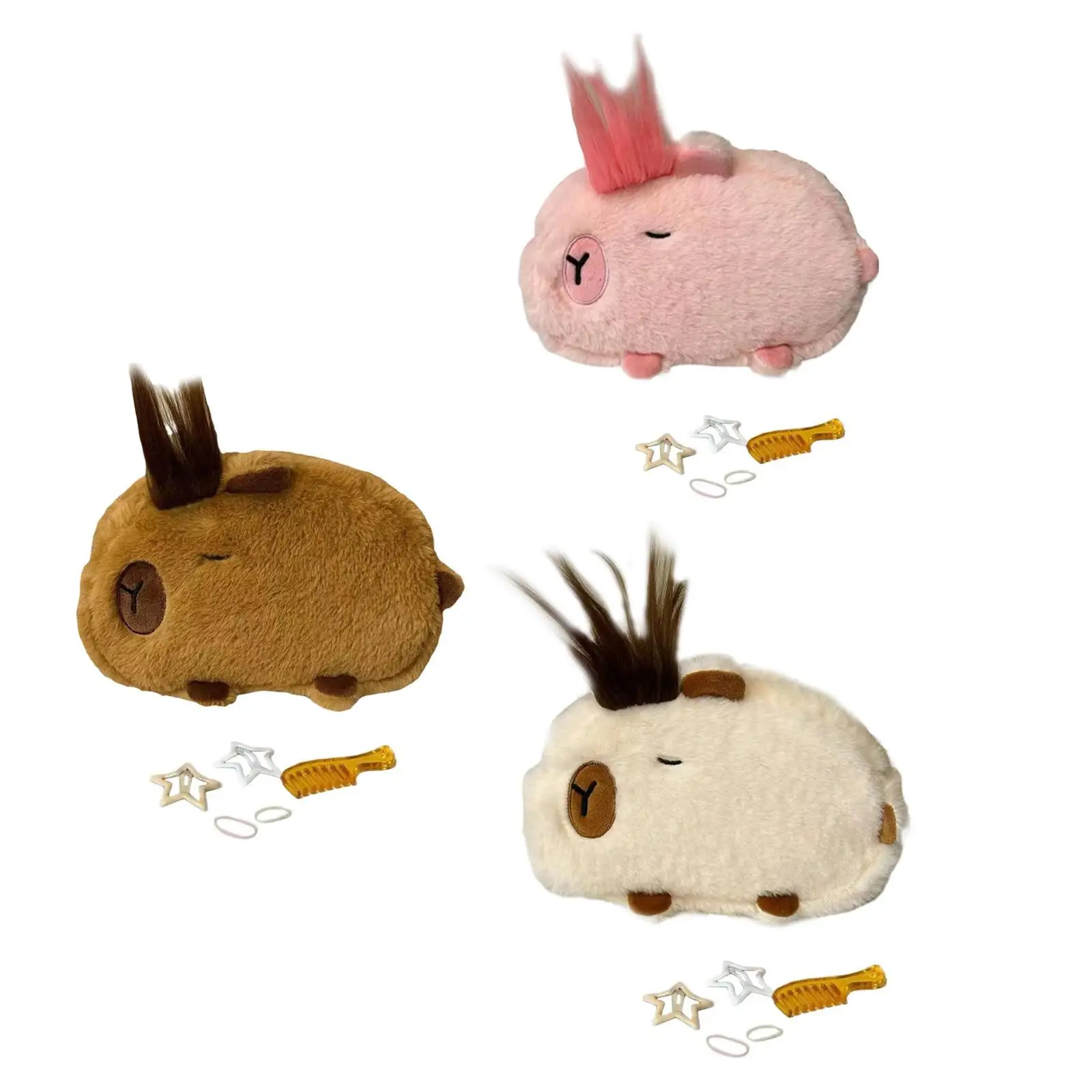 Plüsch Capybara Federmäppchen DIY Handwerk Bleistiftbeutel für Mädchen Kind Tischplatte