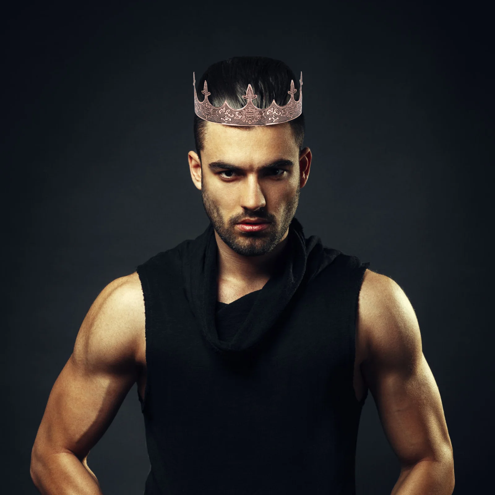 

Men'S Crown Headwear Vintage Crown For Performance Costume Party Wedding Cosplay Accessory Tiara Prop Headdress