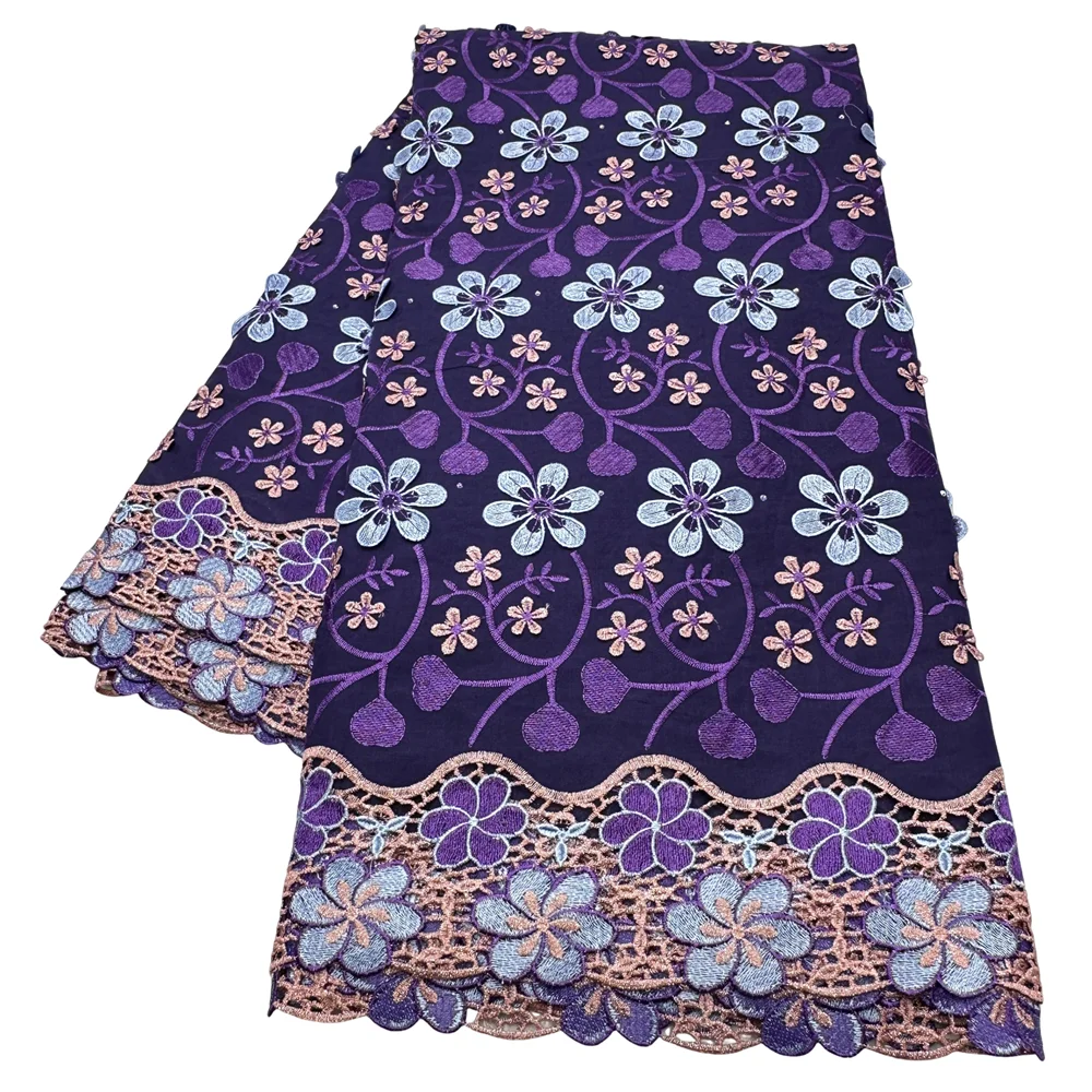 

Swiss Voile Laces Fabric Cotton Embroidery Lace 2026 High Quality African Lace Fabric Lafaya Fabrics Nigerian Scarf For Sewing