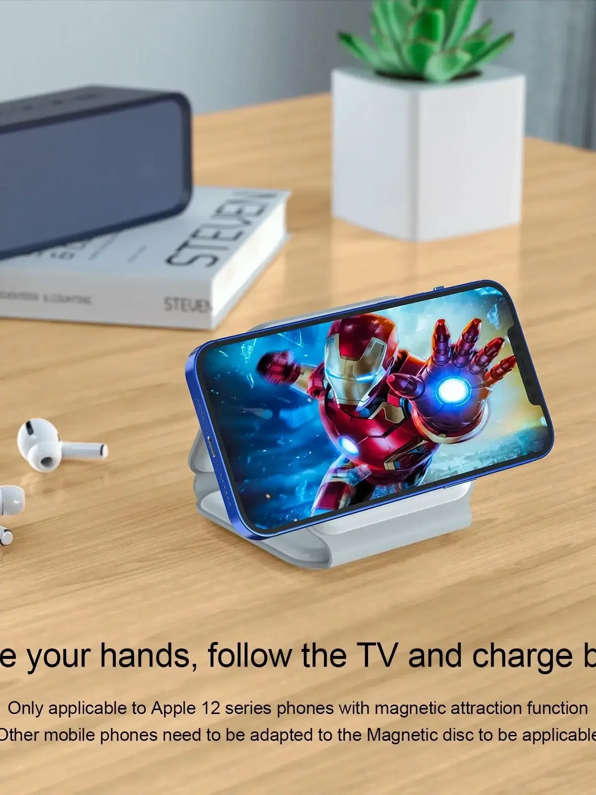 Fast 100W Magnetic Wireless Charger for iPhone 14 15 Pro Max 3 in 1 Wireless Charger Portable for Apple Watch/AirPods 3in1 Stand