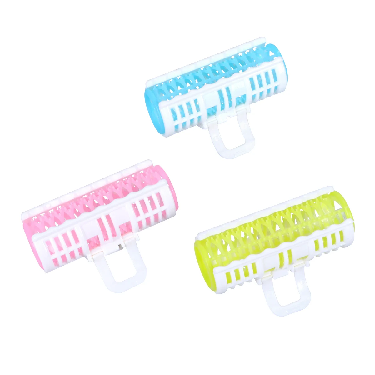 

6Pcs Plastic Hair Curlers See-Through Rollers for Wet Dry Hair No Heat Damage Styling Tool for Bangs Tails Small Size Convenient