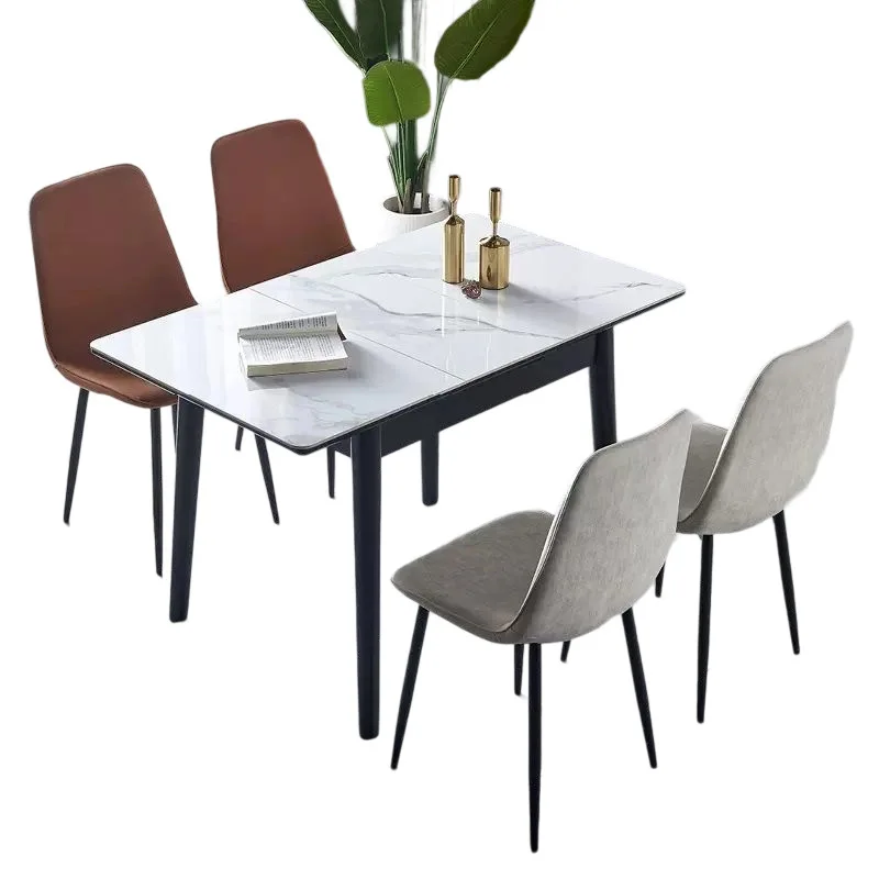 

Small apartment dining table and chair combination, telescopic push-pull, household table, simple