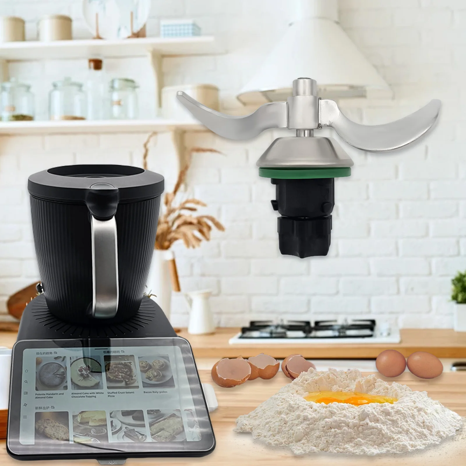 الفولاذ المقاوم للصدأ العجن العجين شفرة ل TM7 العالمي TM5 TM6 الدقيق مزيج السلس العجين اثارة شكل لصق اكسسوارات المطبخ