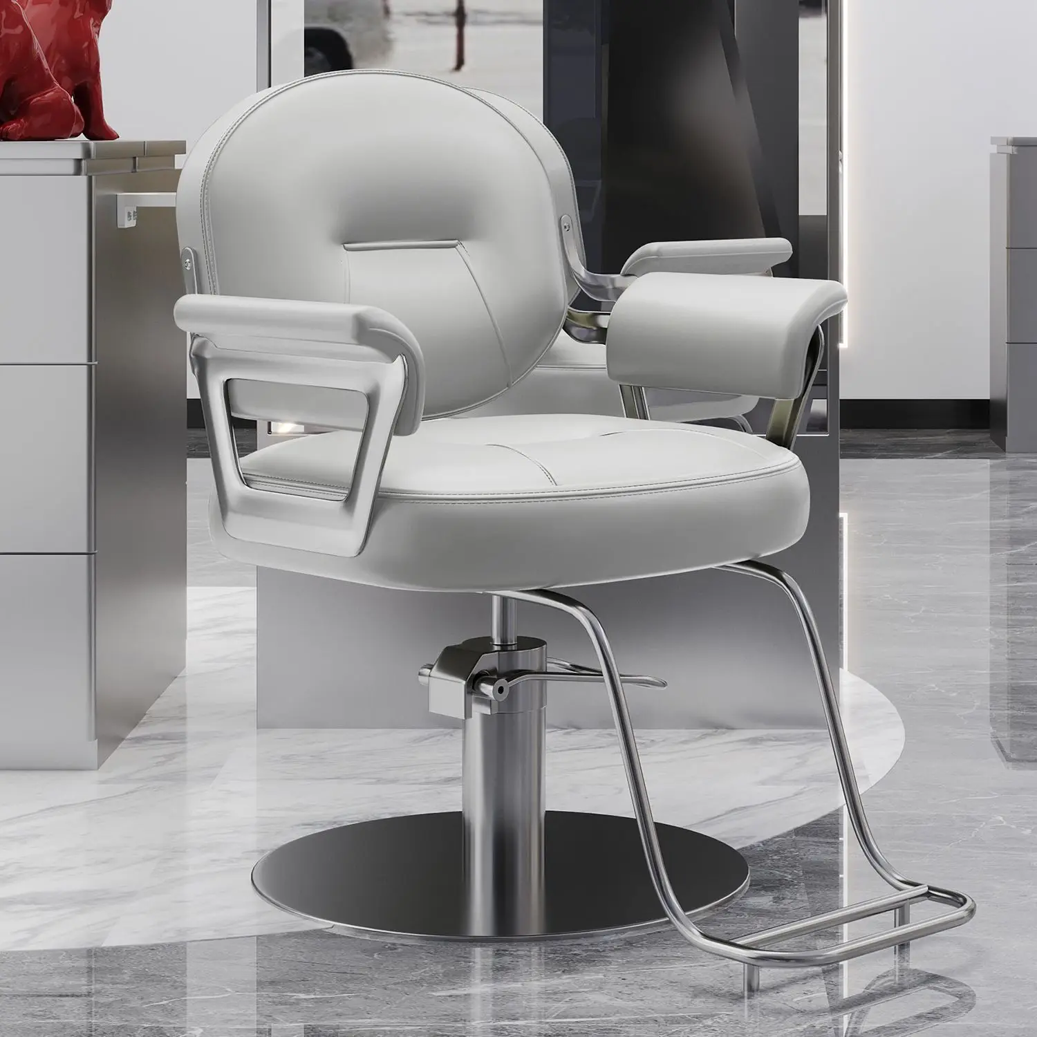 AOLIVIYA Salon Barber Chair Beauty Manicurist Nail Chair Professional Hairdressing Stool Hydraulic Lift Rotatable Stylish