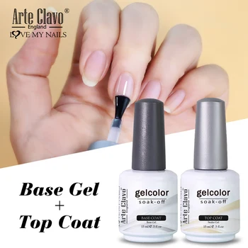 Arte Clavo Top Gel Polish 15ml Semi Permanent Varnish Function Gel Base Super Top Coat…