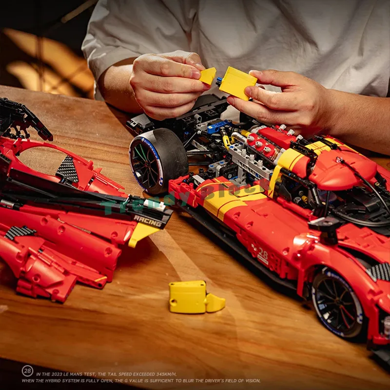 3350 Stück 1:8 MOC 499P Champion Racing Bausteine Technische RC 24 HREN DU MANS Spielzeug Geschenke für Jungen