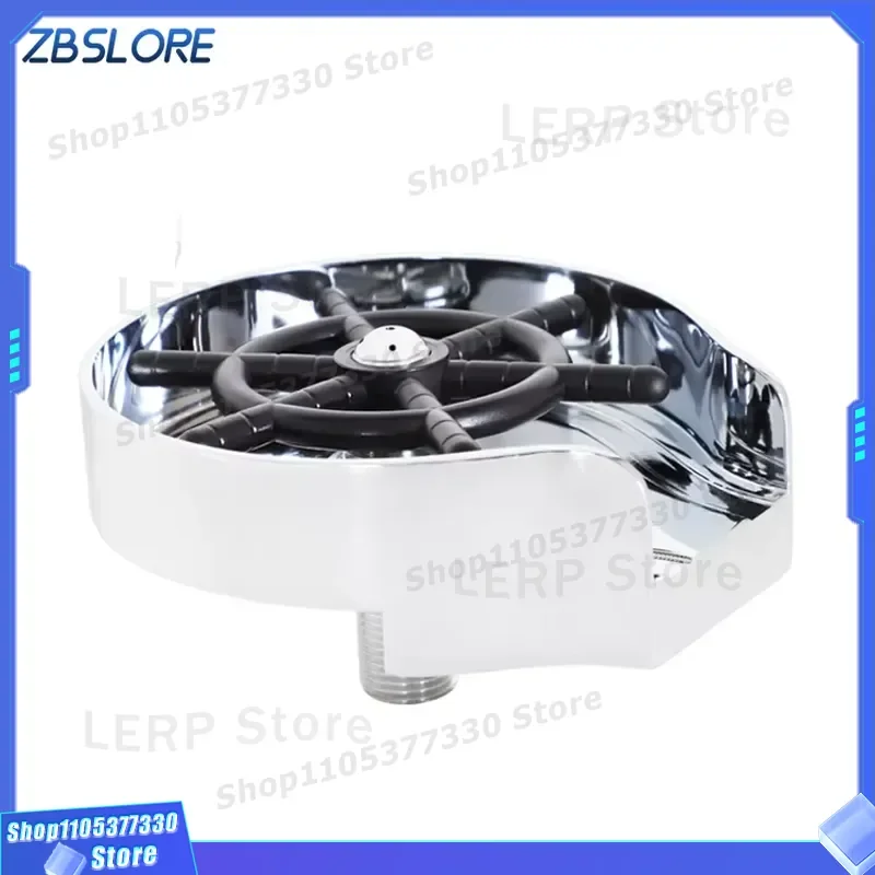 304 Stainless Steel Coffee Can Rinser High Pressure Recoaster with Drip Tray for Barista Cleaning Tool Commercial Grade