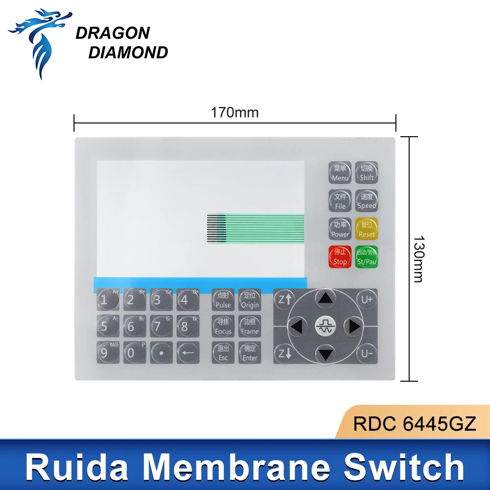 Ruida – interrupteur à Membrane pour graveur Laser, RDC6332G RDC6332M RDC6442S RDC6442G RDC6445G/GZ, Films de commutation pour clavier