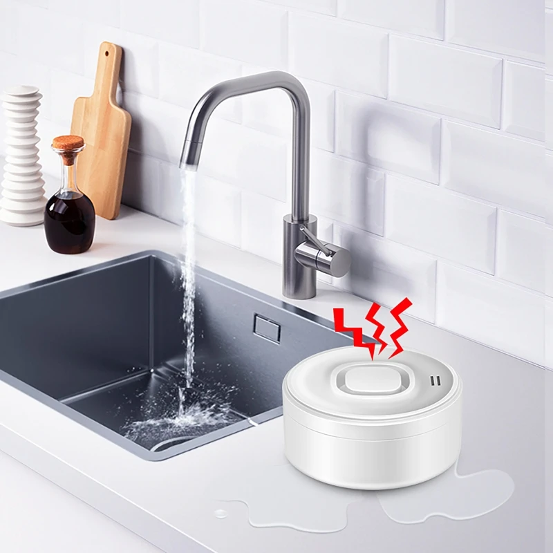 الذكية واي فاي كاشف تسرب المياه 100dB عالية ديسيبل إنذار التحكم عن بعد في الوقت الحقيقي مستشعر ستيريو لاسلكي للحمامات المطابخ #3