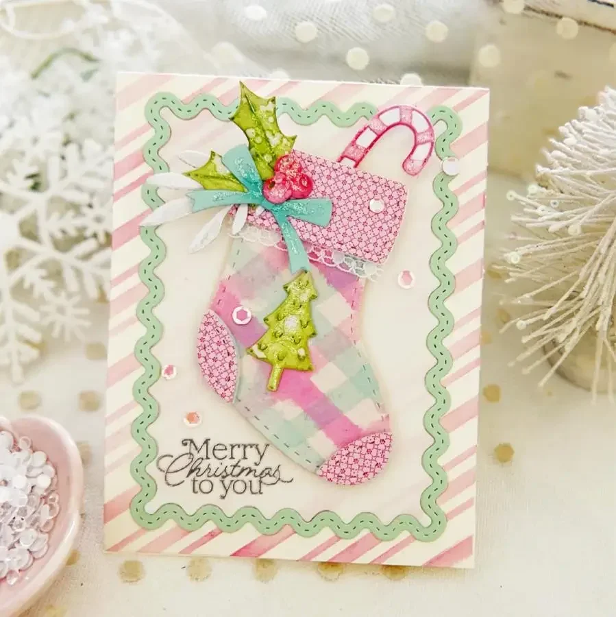 

New 2026 Border Bling Skinny Cutting Dies Scrapbooking for Paper Making Frames Card Craft no Clear Stamps