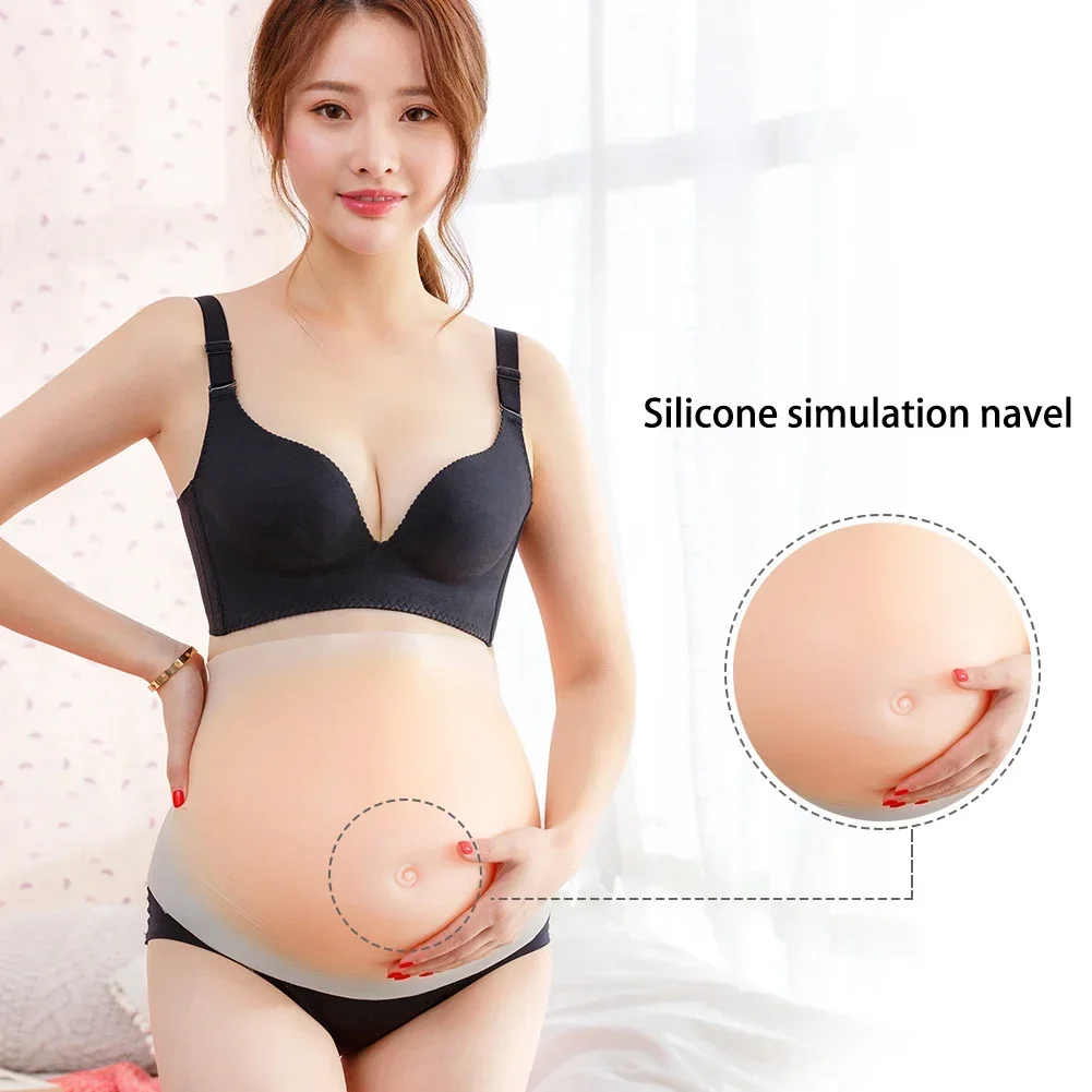 Silicone fake pregnancy photography performance props belly pregnant woman actor silicone fit to pregnant belly cross-dresser