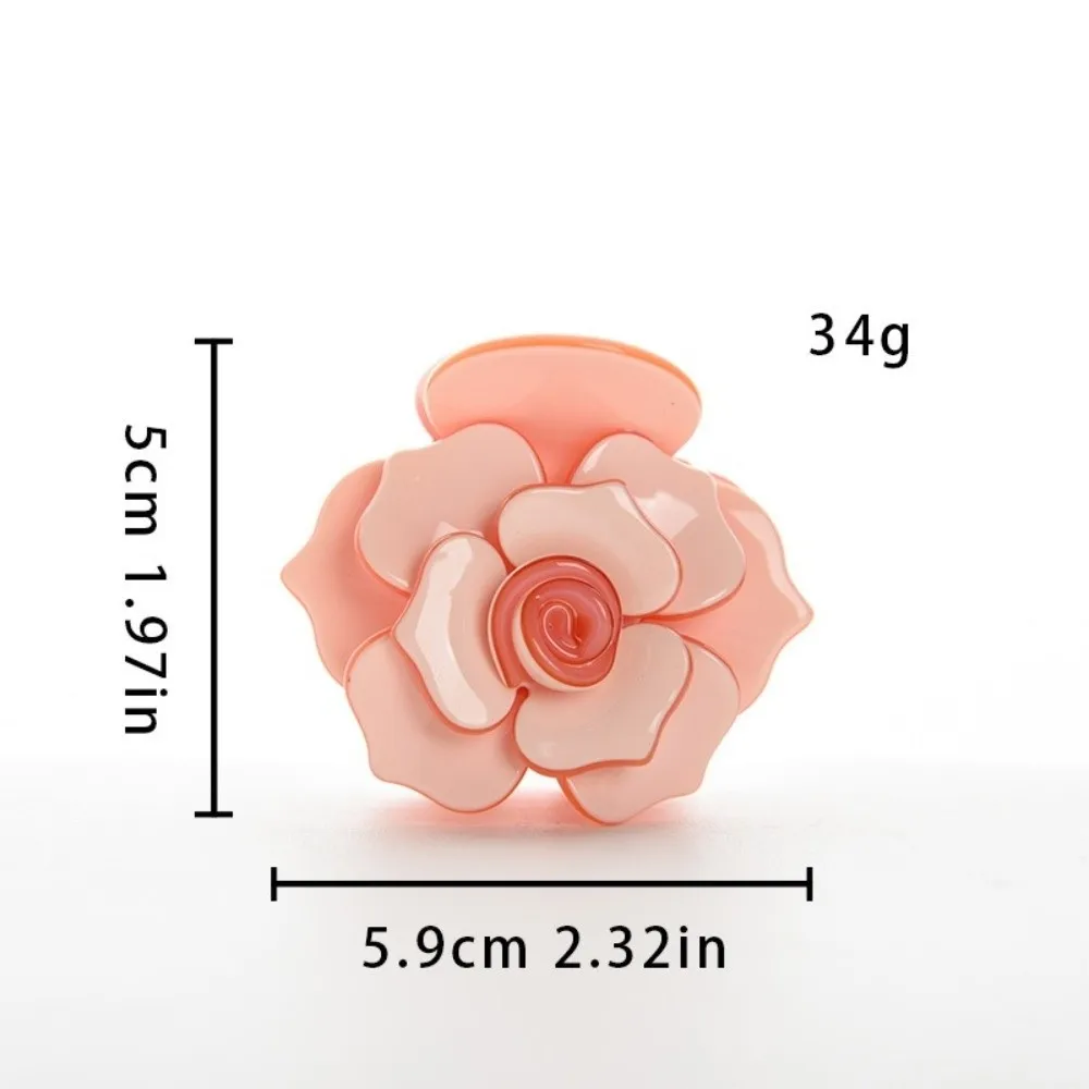 الحلو ثلاثية الأبعاد زهرة مشبك شعر مقاطع بلون النساء غطاء الرأس كاميليا روز مقاطع خلات إكسسوارات الشعر مقاطع شعر السلطعون