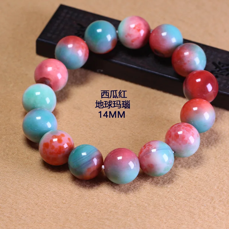 Agate 14Mm Natural Multi-Bead Bracelet, Unisex Accessory