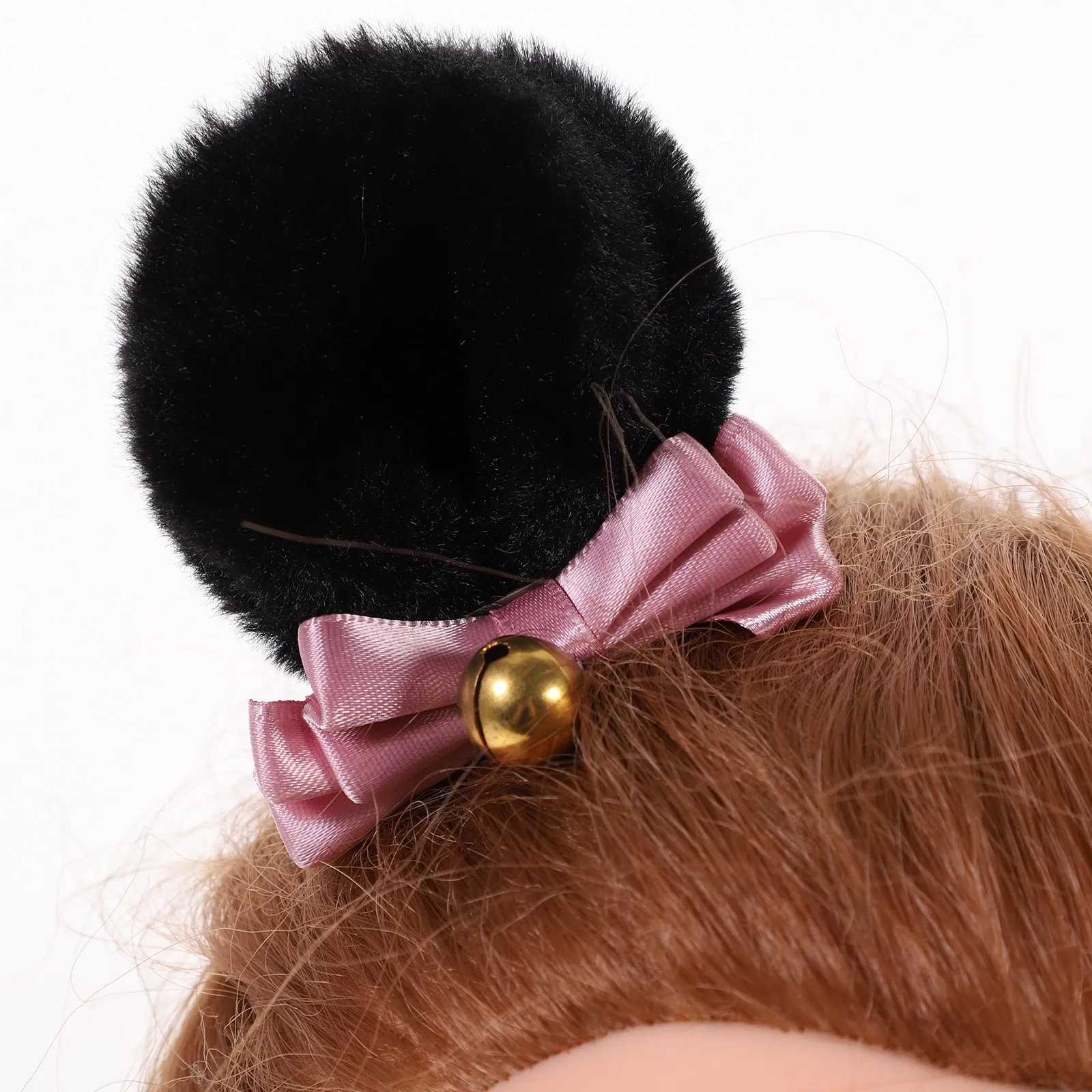 1Set Bear Ears Hair Clip and Tail Prop Reusable Adjustable Headwear for Festival Carnival Easter Lolita Kawaii Outfit Hair