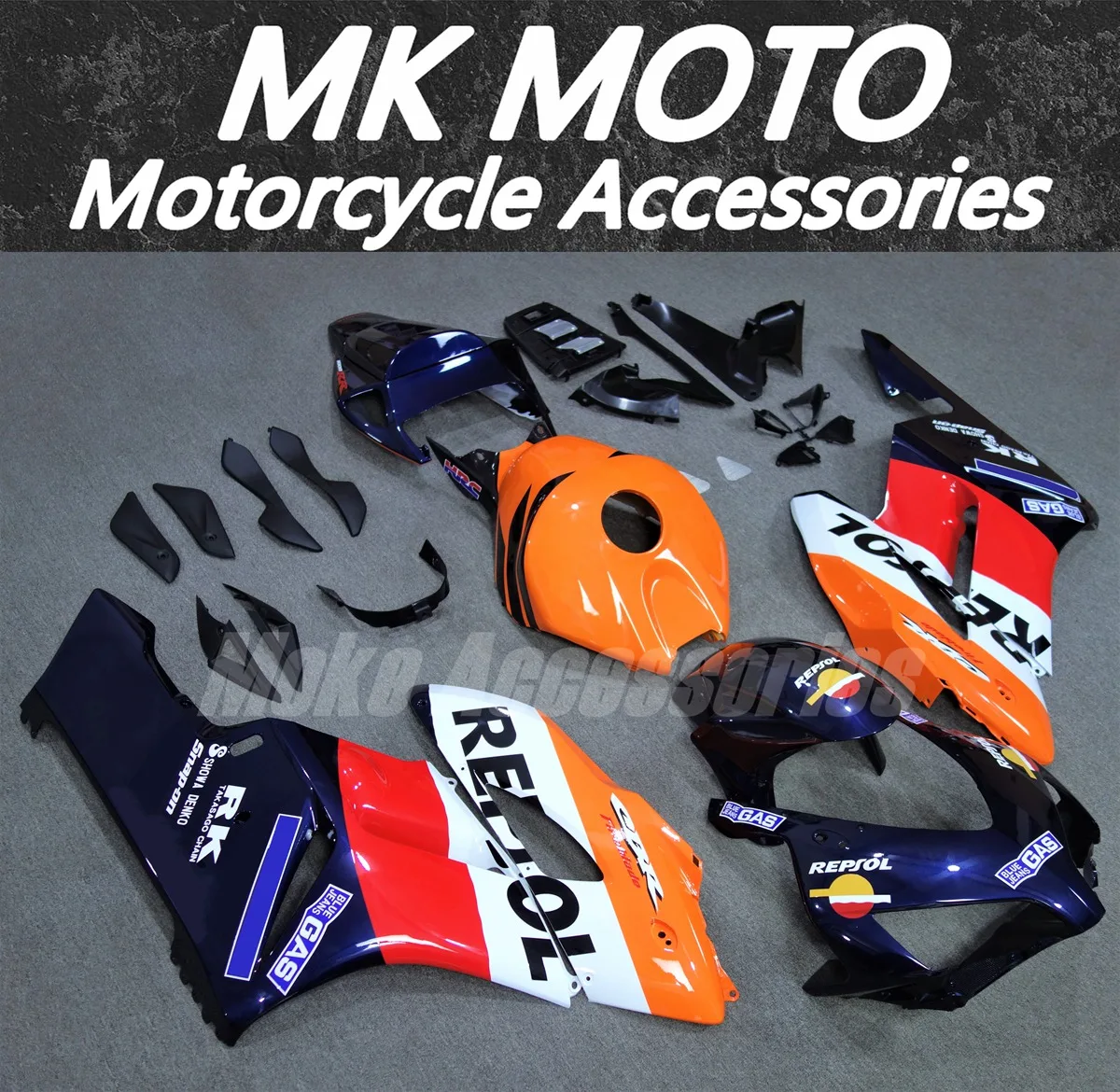 

Moke moto Motorcycle Fairings Kit Fit For Cbr1000rr 2004-2005 Bodywork Set ABS Injection New Dark blue