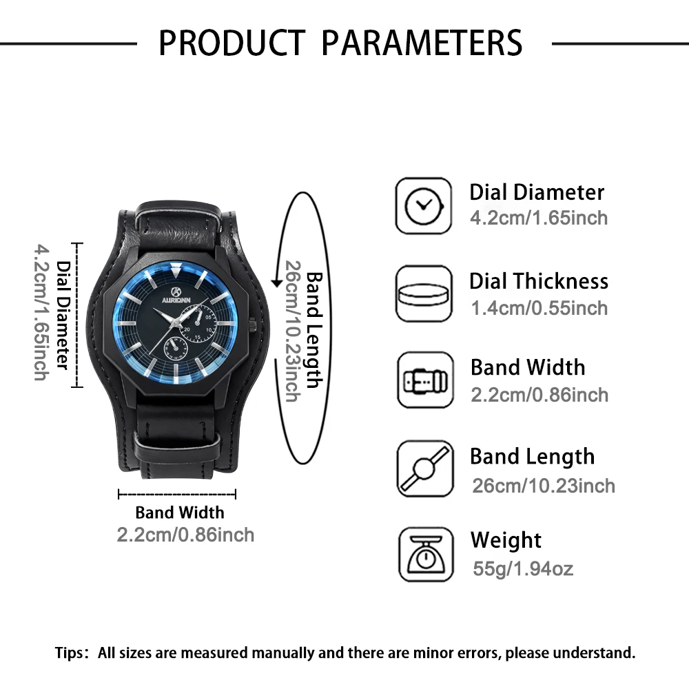 1Pc Stylish and Handsome Men's Watch, the Ideal Gift for Him, a Premium Men's Watch Suitable for Daily Wear or as a Gift