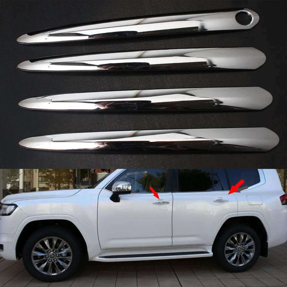 

For Toyota Land Cruiser 300 LC300 2021 2022 ABS Chrome Car Door Handle Cover Decoration Protector Trim Car Styling Accessories