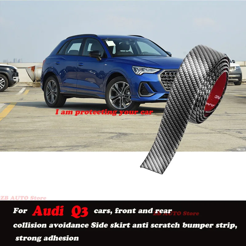 

Strong adhesive bumper strip, front and rear lip side skirts, collision and scratch resistant, suitable For Audi Q3