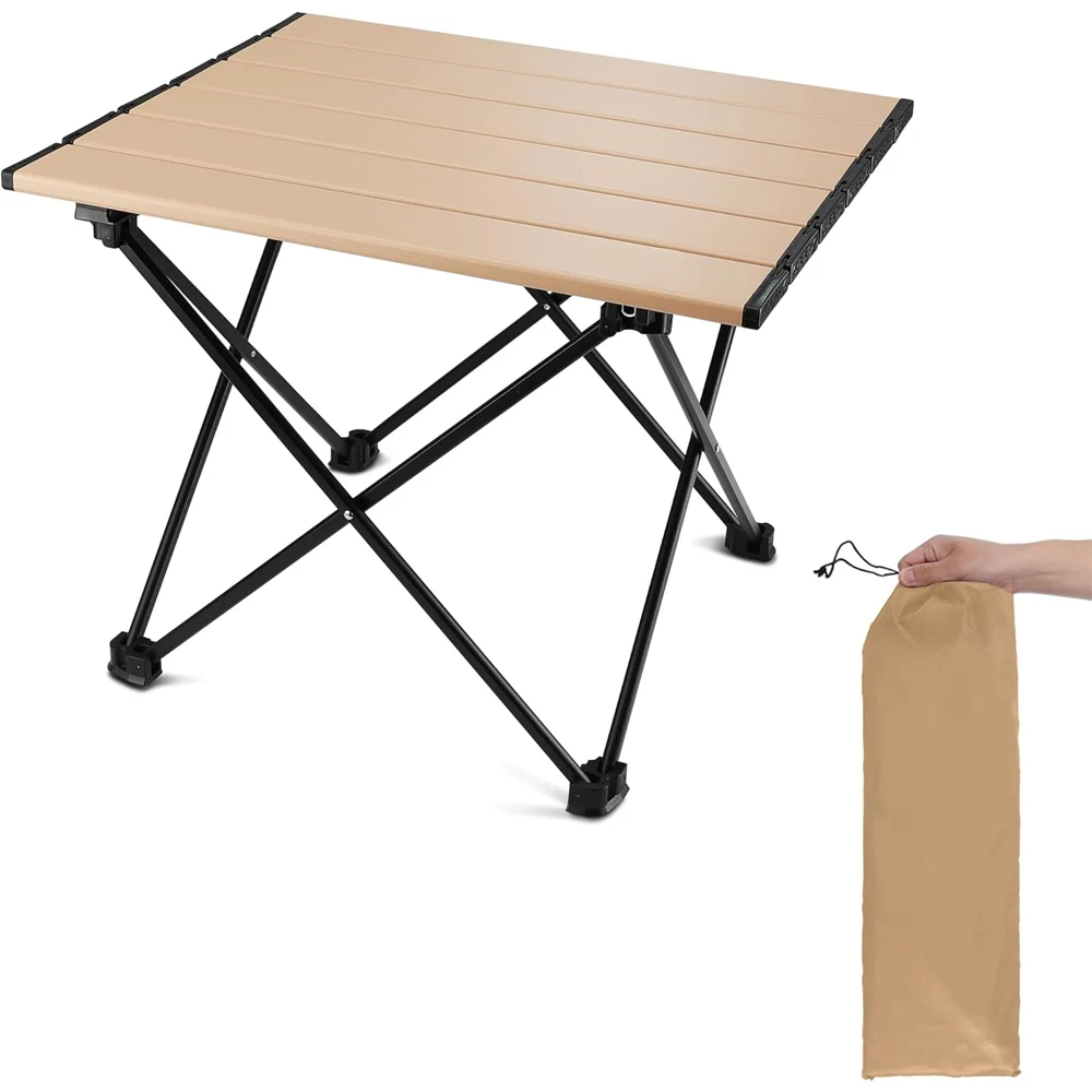 

Roll up Top Aluminum Outdoor Picnic Table Folding Camping Table Portable Beach Table