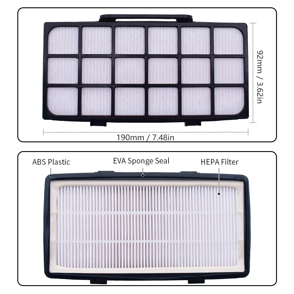 Filter Compatible with Rowenta HEPA Tefal X-Trem tw7647ea RO7611 RO7623 RO7634 RO76 RO6984EA Vacuum Cleaner Parts Accessories