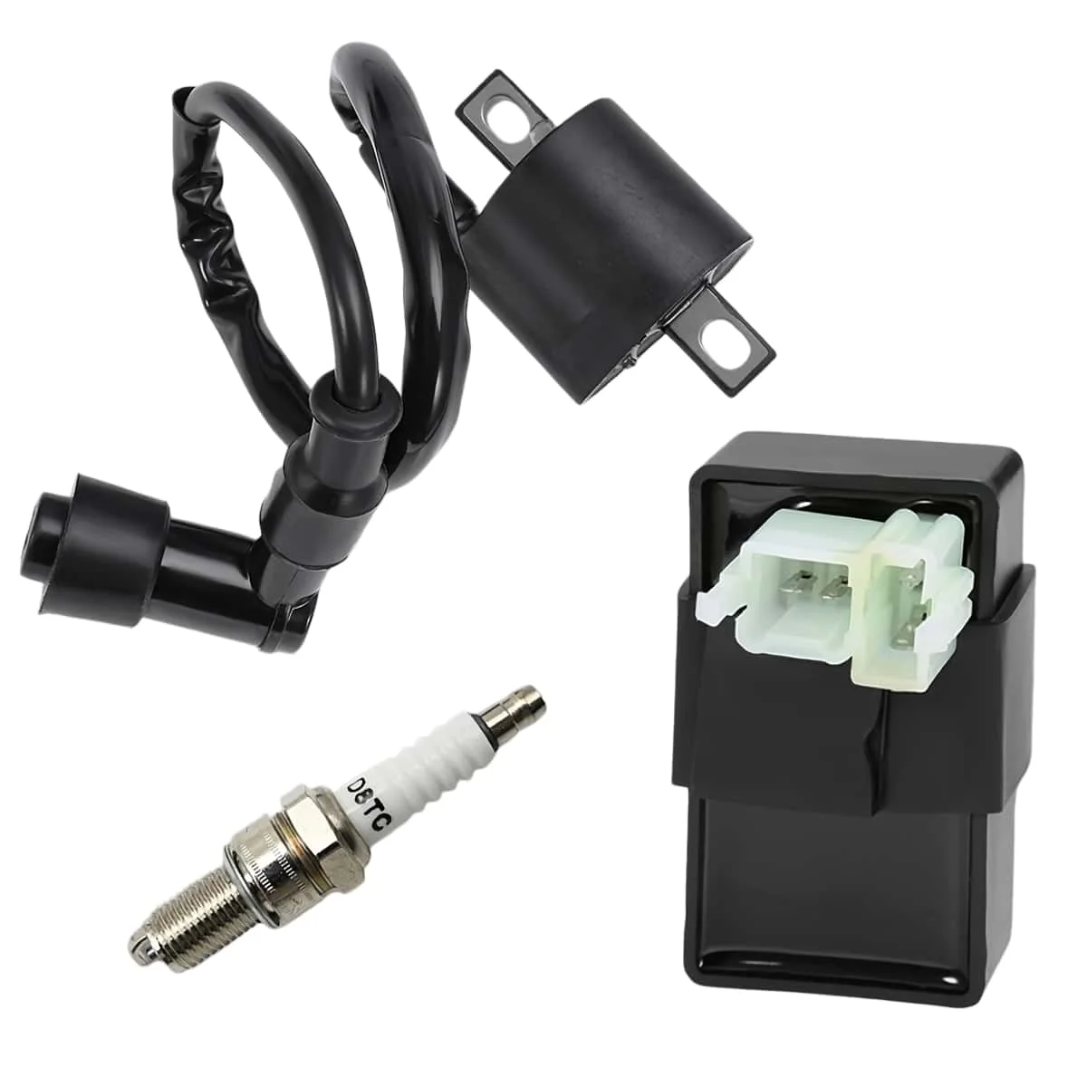 3-teiliges Zündspulen-Set mit 6-poligem AC-CDI und Zündkerze für CG 125cc-250cc ATV Go-Kart