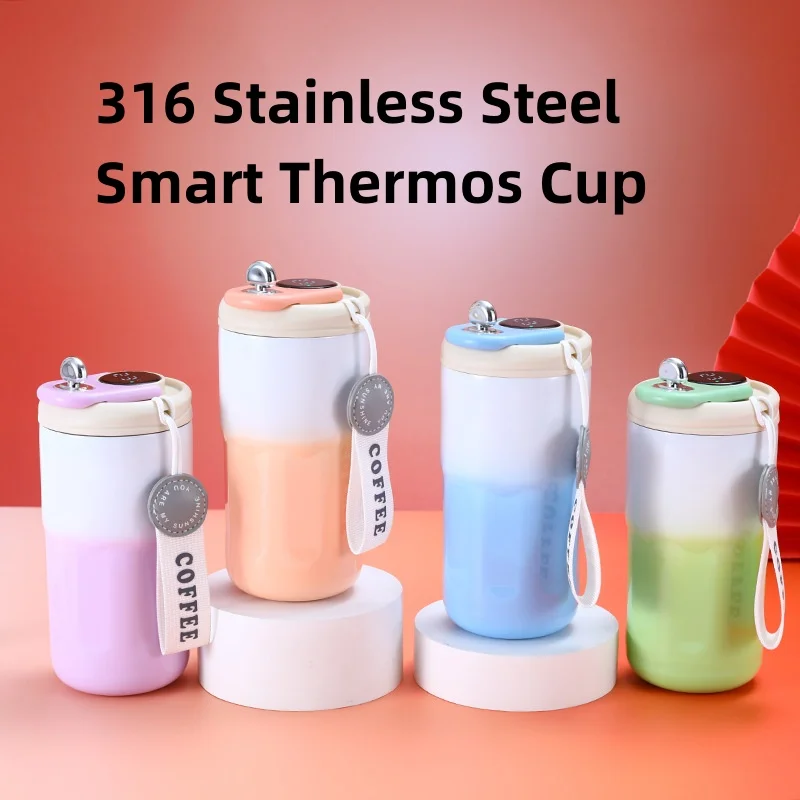 

316 Stainless Steel Vacuum Cup, Smart Display, Temperature, Coffee Cup, Business Portable Thermal Mug, Vacuum Flasks, Thermo Bot