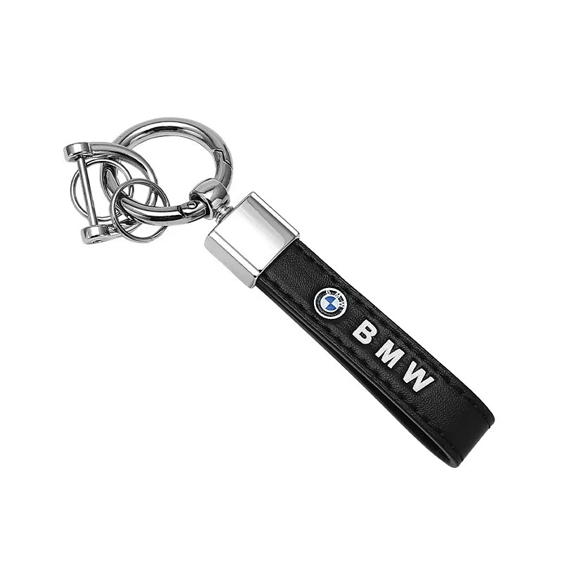 1pcs Car Key Chain Logo Keyring Leather Keychain For BMW E46 E90 E39 E60 E36 E30 E61 E91 E92 E87 E70 E83 F10 Keychain Accessorie