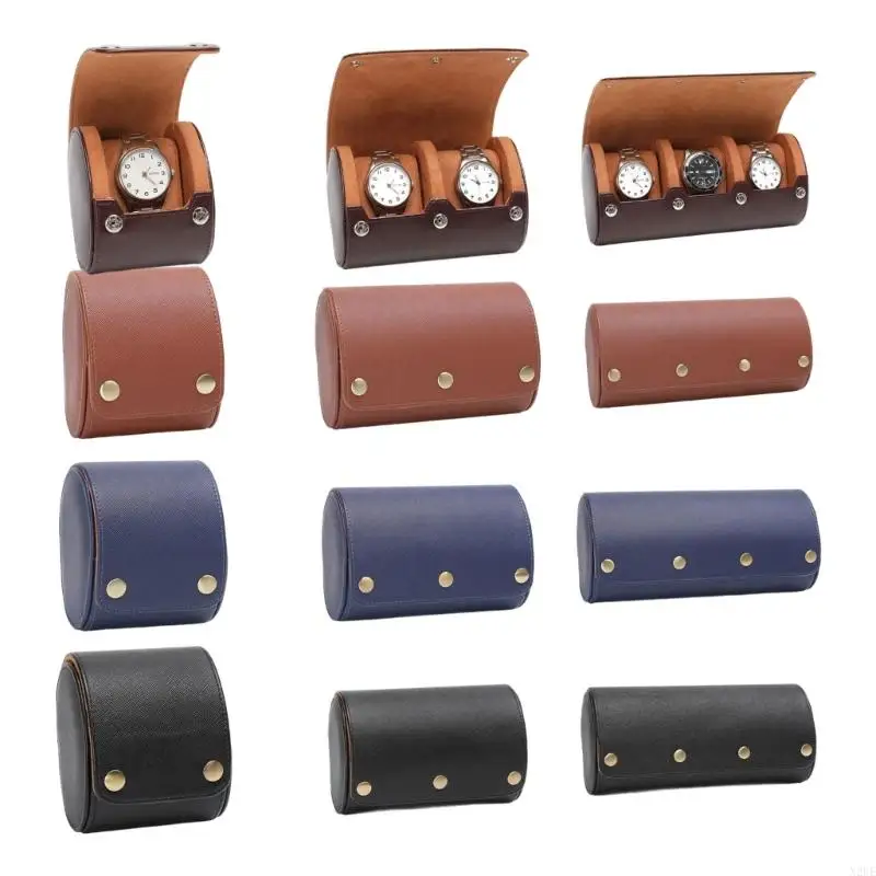 N2UE Stylish Leather Watch Presentation Case Handmade Jewelry Storage Box Container