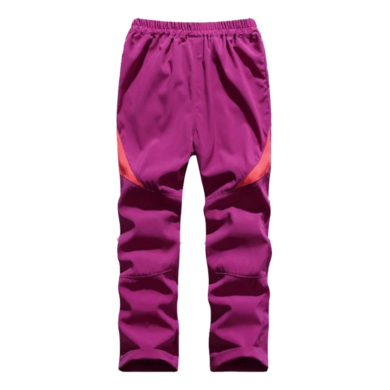 Hiking Travel Pants Summer Outing Children Patchwork Trousers Kids Boys Girls Sport Quick Dry UV-Proof Outdoor