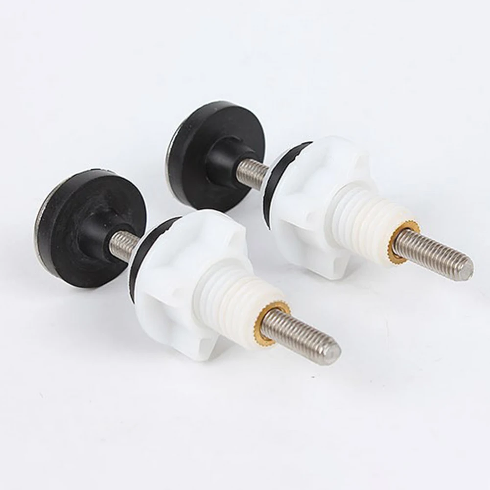 Baut tangki Toilet, 2 buah baut Toilet Diameter M6 untuk panci Toilet memperbaiki Fitting Sealing Kit tutup kopling baut WC perbaikan rumah