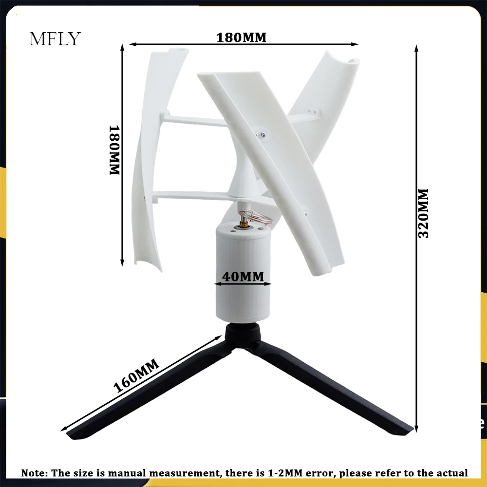 il-materiale-pal-stampato-in-3d-del-generatore-dc-senza-spazzole-della-micro-turbina-eolica-ad-asse-verticale-da-1-25-w-puo-generare-l'elettricita