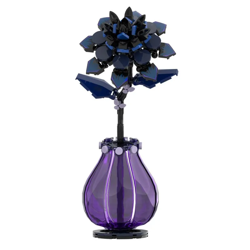 

MOC Creative Purple Rose Building Blocks 3D Bouquet Dahlia Flower Model Bricks Kits Children DIY Educational Toys Home Decortion