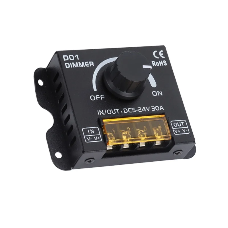 14 Key LED Light Strip Wireless Knob Dimmer Lighting Dimming Controller DC5V-24V With Remote Control